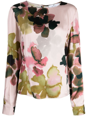 

Floral-print satin blouse, PS Paul Smith Floral-print satin blouse