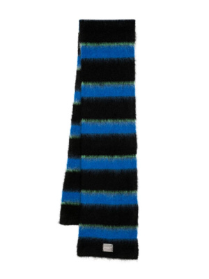 

Logo-patch stripe-pattern scarf, Alexander Wang Logo-patch stripe-pattern scarf