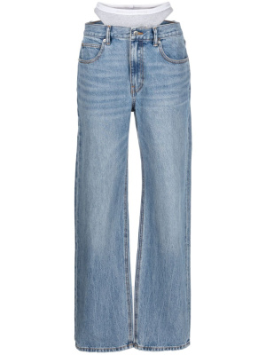 

Layered straight-leg jeans, Alexander Wang Layered straight-leg jeans