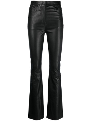 

High-waisted flared leather trousers, REMAIN High-waisted flared leather trousers