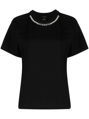 

Crystal-embellished cotton T-shirt, PINKO Crystal-embellished cotton T-shirt