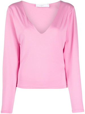 

Plunging V-neck cut-out T-shirt, IRO Plunging V-neck cut-out T-shirt