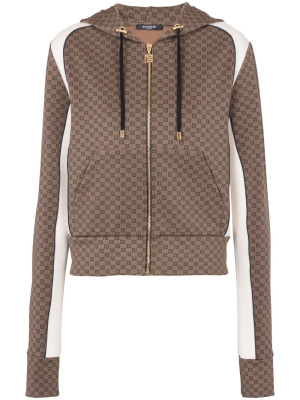

Mini monogram zipped hoodie, Balmain Mini monogram zipped hoodie