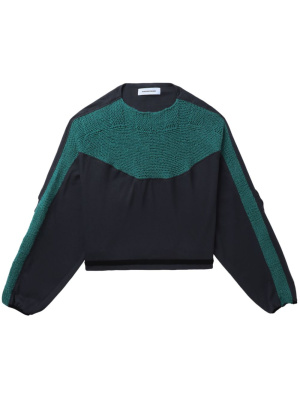 

Chunky-knit panelled sweatshirt, Kiko Kostadinov Chunky-knit panelled sweatshirt