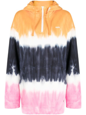 

Logo-embroidered tie-dye hoodie, BAPY BY *A BATHING APE® Logo-embroidered tie-dye hoodie