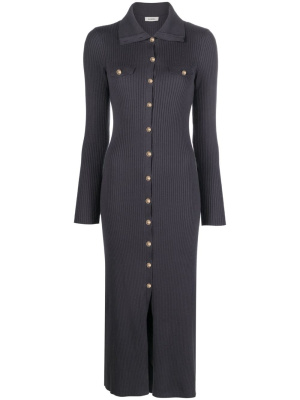 

Long-sleeve buttoned midi dress, SANDRO Long-sleeve buttoned midi dress