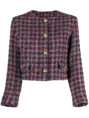 

Cropped button-up tweed jacket, SANDRO Cropped button-up tweed jacket