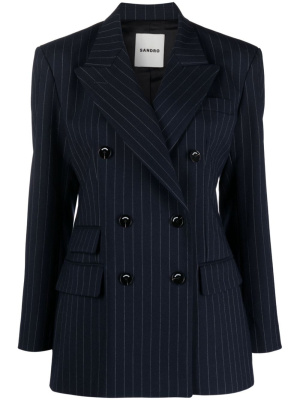 

Double-breasted pinstripe blazer, SANDRO Double-breasted pinstripe blazer
