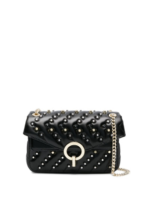 

Studded quilted-leather crossbody bag, SANDRO Studded quilted-leather crossbody bag