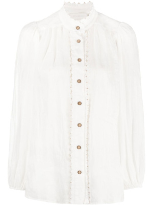 

Lyre embroidered-trim blouse, ZIMMERMANN Lyre embroidered-trim blouse