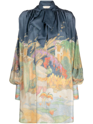 

Lyrical Barrel silk minidress, ZIMMERMANN Lyrical Barrel silk minidress