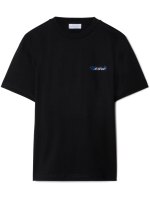 

Floral-embroidered Arrows cotton T-shirt, Off-White Floral-embroidered Arrows cotton T-shirt