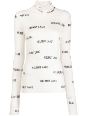 

Logo-print wool top, Helmut Lang Logo-print wool top