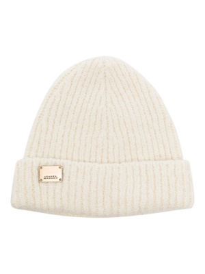 

Kelia logo-plaque beanie, ISABEL MARANT Kelia logo-plaque beanie