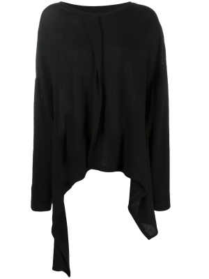 

Long-sleeved draped top, Yohji Yamamoto Long-sleeved draped top