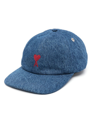 

Ami de Coeur denim baseball cap, AMI Paris Ami de Coeur denim baseball cap