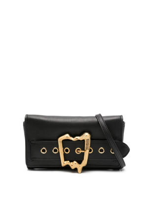 

Logo-engraved leather crossbody bag, Moschino Logo-engraved leather crossbody bag