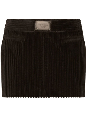 

Ribbed velvet mini skirt, Dolce & Gabbana Ribbed velvet mini skirt