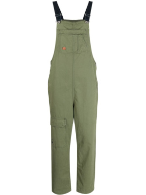 

Logo-patch cotton dungarees, CHOCOOLATE Logo-patch cotton dungarees