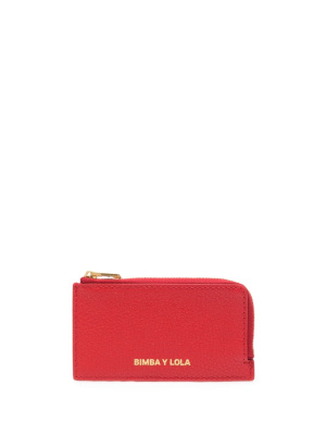

Logo-lettering leather wallet, Bimba y Lola Logo-lettering leather wallet
