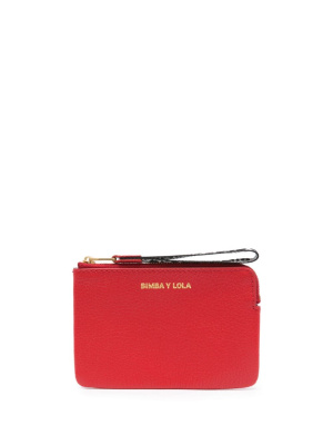 

Logo-lettering leather wallet, Bimba y Lola Logo-lettering leather wallet