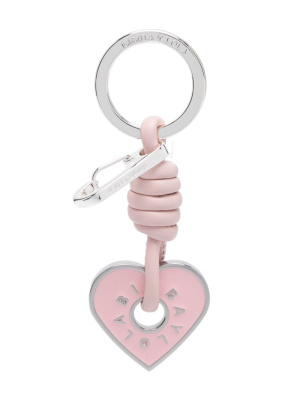 

Logo-embossed heart-charm keyring, Bimba y Lola Logo-embossed heart-charm keyring