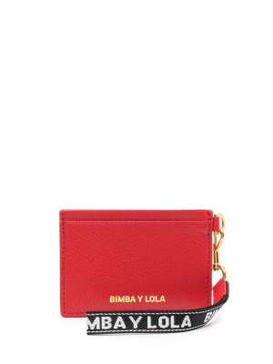 

Logo-lettering leather card holder, Bimba y Lola Logo-lettering leather card holder