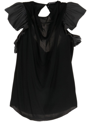 

Ruffled open-back top, Kiko Kostadinov Ruffled open-back top