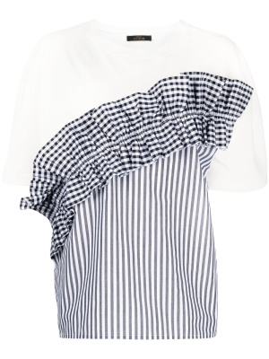

Ruffle-trim cotton T-shirt, TWINSET Ruffle-trim cotton T-shirt
