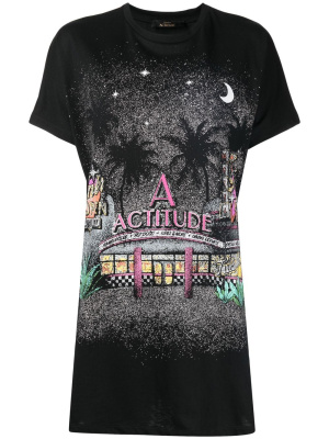 

Logo-print short-sleeved T-shirt dress, TWINSET Logo-print short-sleeved T-shirt dress