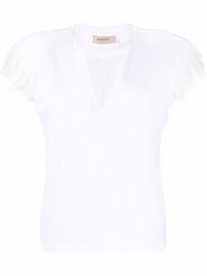 

Valenciennes lace-panels T-shirt, TWINSET Valenciennes lace-panels T-shirt