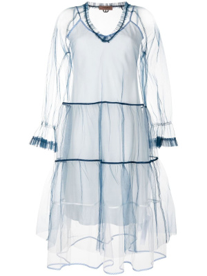 

Sheer overlay midi dress, TWINSET Sheer overlay midi dress