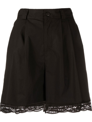 

Scallop-edge high-waist shorts, TWINSET Scallop-edge high-waist shorts