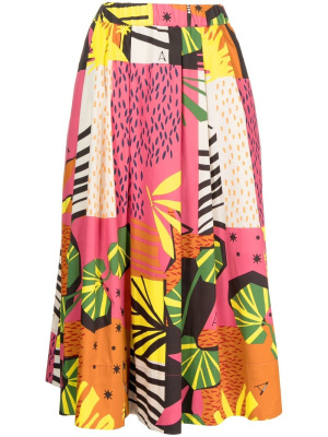 

Abstract-print midi A-Line skirt, TWINSET Abstract-print midi A-Line skirt