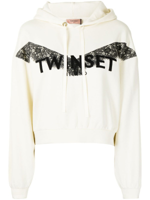 

Logo-print oversized hoodie, TWINSET Logo-print oversized hoodie