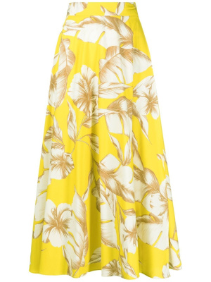 

Floral-print fluted skirt, TWINSET Floral-print fluted skirt