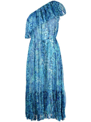

Floral-print one shoulder dress, TWINSET Floral-print one shoulder dress