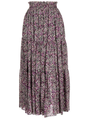 

Floral-print elasticated-waist straight skirt, TWINSET Floral-print elasticated-waist straight skirt