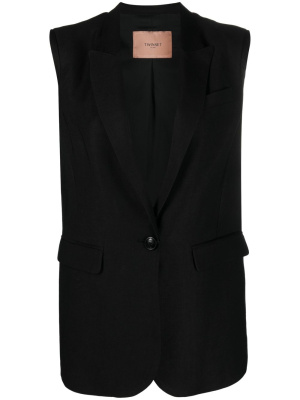 

Single-breasted sleeveless blazer, TWINSET Single-breasted sleeveless blazer