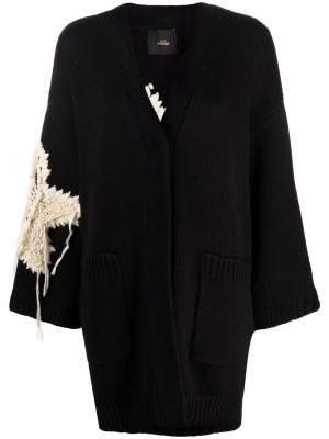

Star-embroidered knitted cardigan, TWINSET Star-embroidered knitted cardigan