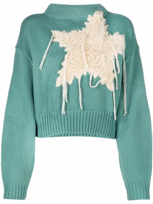 

Star-embroidered cropped jumper, TWINSET Star-embroidered cropped jumper