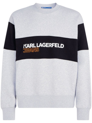 

Block logo-print sweatshirt, Karl Lagerfeld Jeans Block logo-print sweatshirt