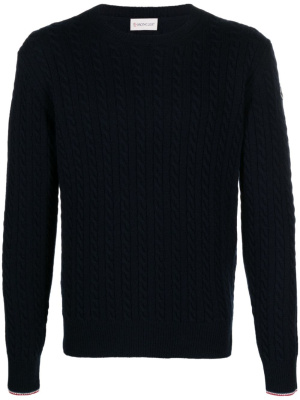 

Cable-knit virgin wool blend jumper, Moncler Cable-knit virgin wool blend jumper