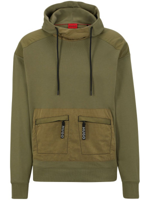 

Ripstop-texture cotton hoodie, HUGO Ripstop-texture cotton hoodie