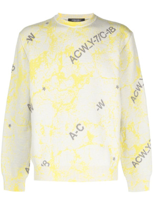 

Logo-intarsia marbled jumper, A-COLD-WALL* Logo-intarsia marbled jumper