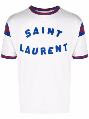 

Vintage-effect logo T-shirt, Saint Laurent Vintage-effect logo T-shirt