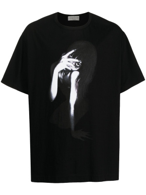 

Graphic-print short-sleeve T-shirt, Yohji Yamamoto Graphic-print short-sleeve T-shirt