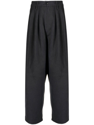 

High-waist wide-leg cotton trousers, Yohji Yamamoto High-waist wide-leg cotton trousers