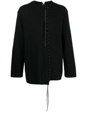 

Laced-front long-sleeve shirt, Yohji Yamamoto Laced-front long-sleeve shirt