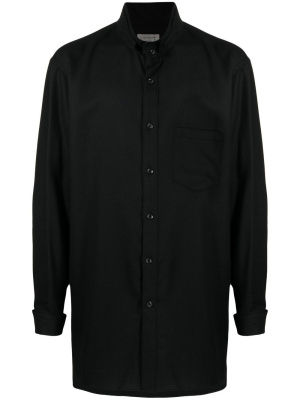 

Funnel-neck button-up shirt, Yohji Yamamoto Funnel-neck button-up shirt